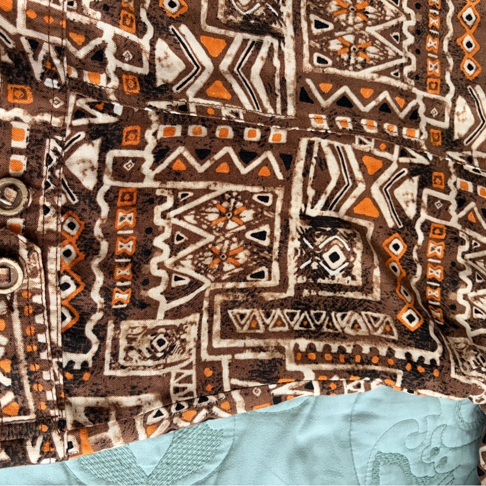 Ruby Rd. Brown and Tan Geometric Jacket - Picture 7 of 12